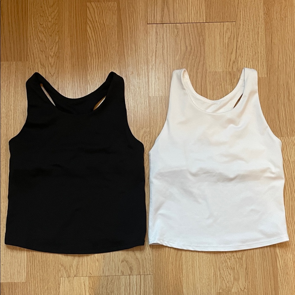 Athletic Works Kids Black and White Tank Tops